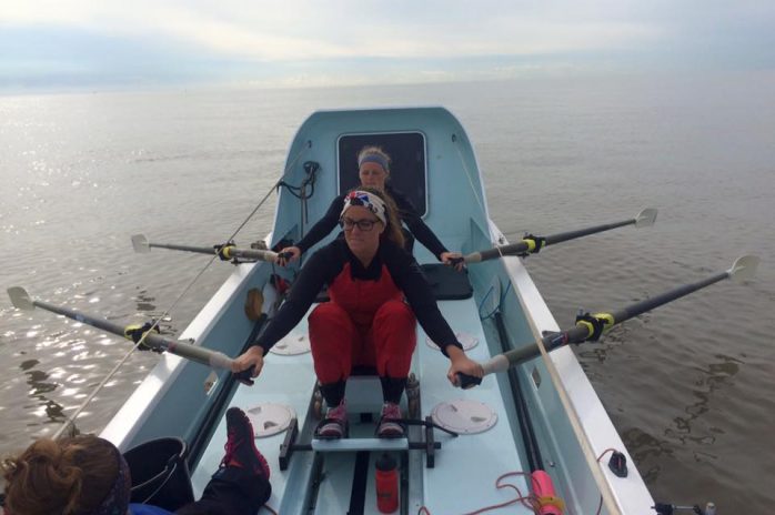 rowing on ocean