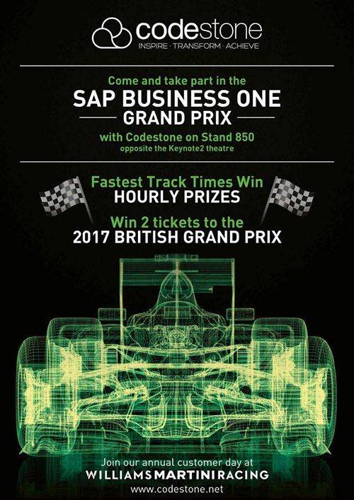 Win prizes with Codestone in the SAP Business One Grand Prix