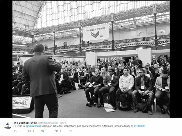 Warren Cass speaking at The Business Show 2016