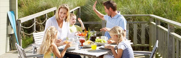 Family having lunch