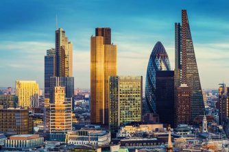 A view of central London buildings