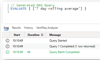 Running DAX formulas and checking their performance