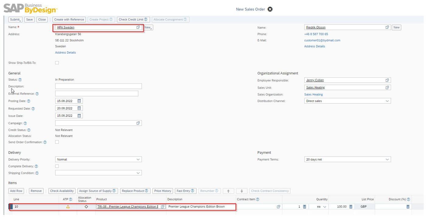 SAP Business ByDesign UI